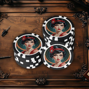 Golden Gatsby Glamour Poker Chips