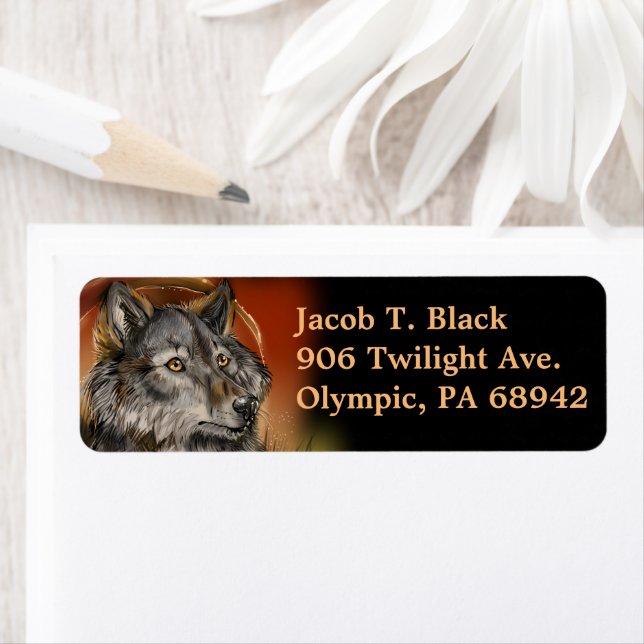 Golden Gaze Wolf Custom  Label (Insitu)