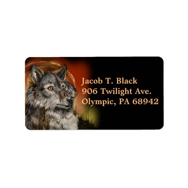 Golden Gaze Wolf Custom  Label (Front)