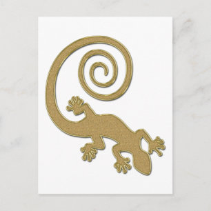 Golden Gecko make your own background Postcard