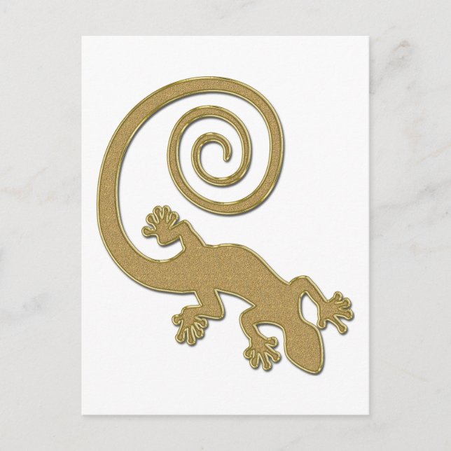 Golden Gecko | make your own background Postcard (Front)