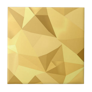Golden Geometric Abstract Pattern Tile
