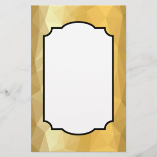 Golden geometric design stationery paper notes