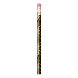 Golden Geometric Dimoned Art Deco on Black Marble