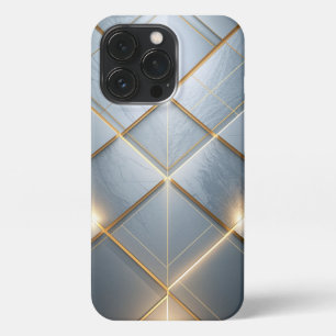 Golden Geometry Marble Luxury Pattern iPhone 13 Pro Case