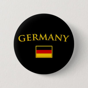 Golden Germany 6 Cm Round Badge