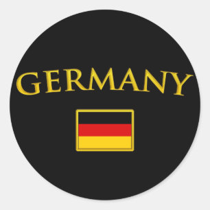 Golden Germany Classic Round Sticker