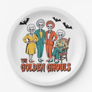 Golden Ghouls Girls' Halloween Paper Plate