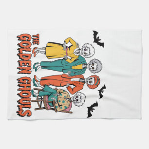 Golden Ghouls Girls' Halloween Tea Towel