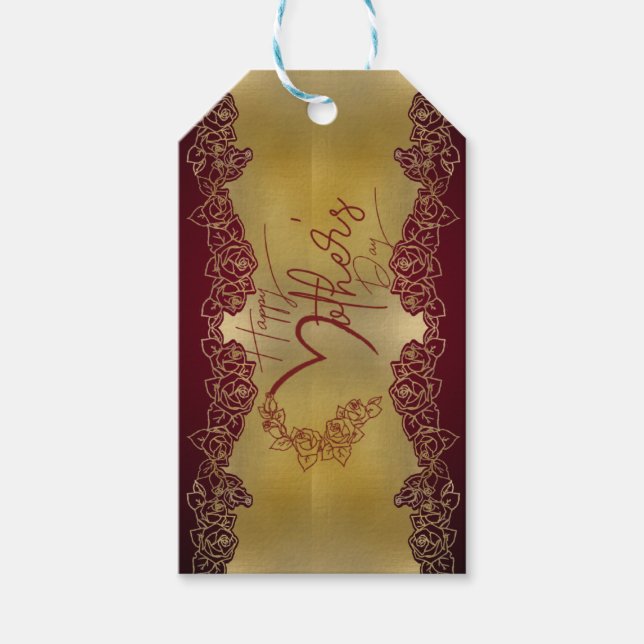 golden gift label for mother's day (Front)