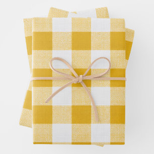 Golden Gingham wrap from the Golden hour colection Wrapping Paper Sheet