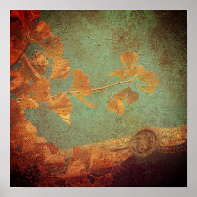 Golden gingko tree poster (Front)