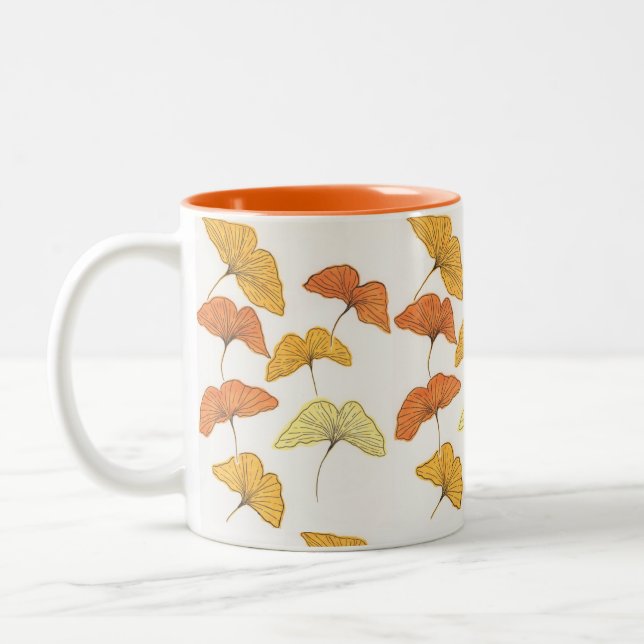 Golden Gingko Two-Tone Coffee Mug (Left)