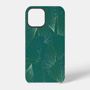 Golden Ginkgo Leaves Art Deco iPhone 12 Case