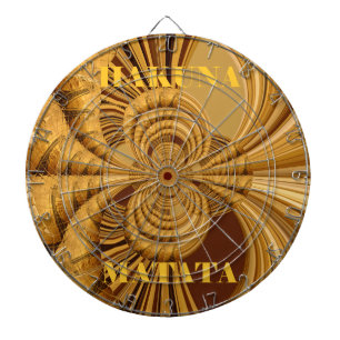 Golden Giraffe Art Print Dartboard