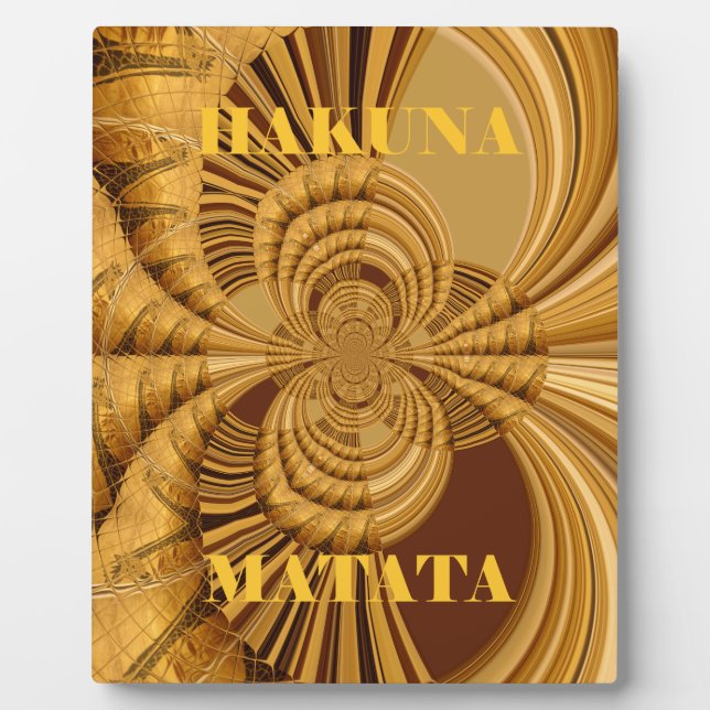 Golden Giraffe Art Print Plaque (Front)