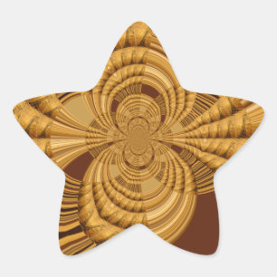 Golden Giraffe Art Print Star Sticker