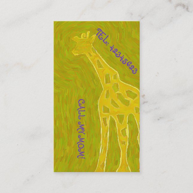 Golden GIRAFFE Calling Card (Front)