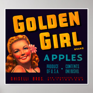 Golden Girl Apples Poster
