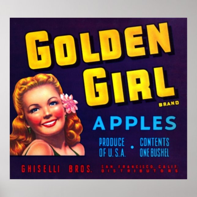Golden Girl Apples Poster (Front)