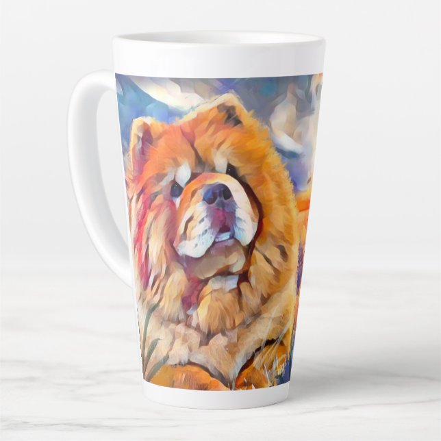 GOLDEN GIRL chow Latte Mug (Left Angle)