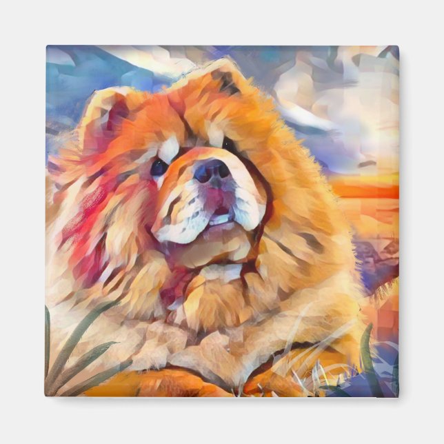 GOLDEN GIRL chow magnet (Front)