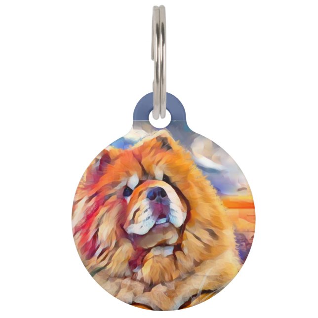 GOLDEN GIRL  chow Round Pet Tag (Front)