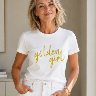 Golden Girl   Modern Gold Script T-Shirt