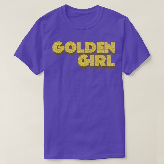 Golden Girl Retro 80s Aesthetic T-Shirt (Design Front)