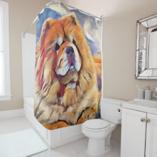 GOLDEN GIRL shower curtain - shade cloth