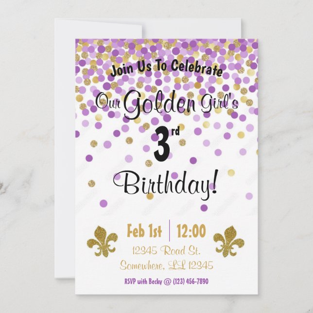 Golden Girls Birthday Invitation (Front)