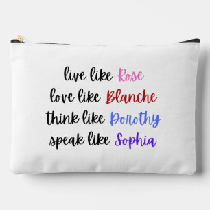 Golden Girls Life Wisdom Typography Accessory Pouch