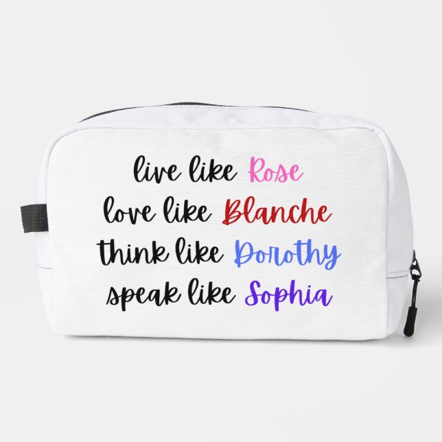 Golden Girls Life Wisdom Typography Dopp Kit (Front)