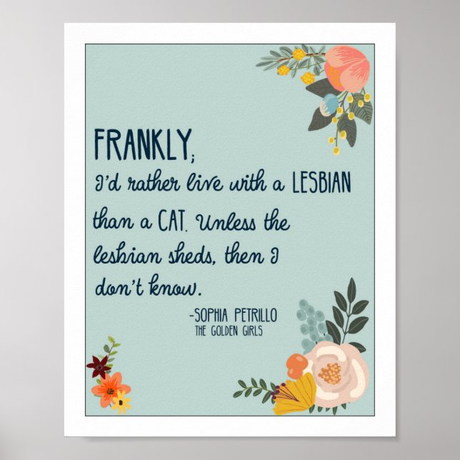 Golden Girls-Sophia Petrillo Quote Poster (Front)