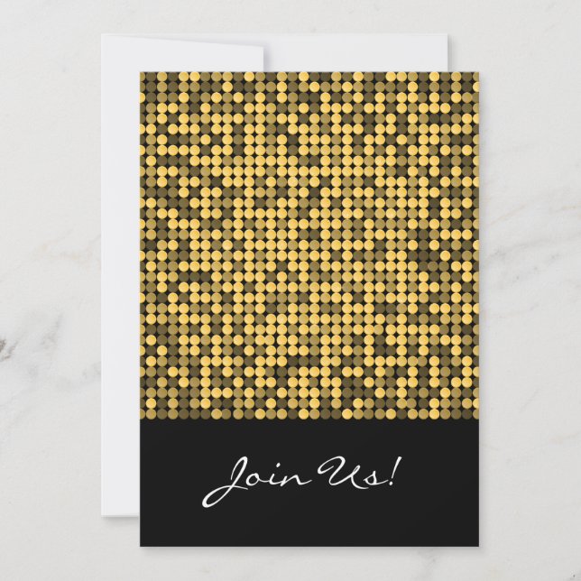 Golden Glam 5x7 Invitation (Front)