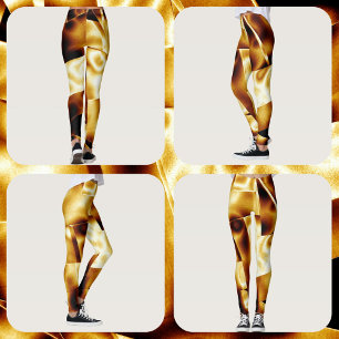 Golden Glam Bronze Modern Chic Leggings
