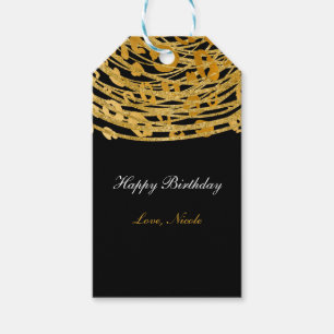 Golden Glam Cheetah Print Exotic Animal Print Gift Tags