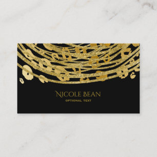 Golden Glam Cheetah Print Exotic Beauty Business Card
