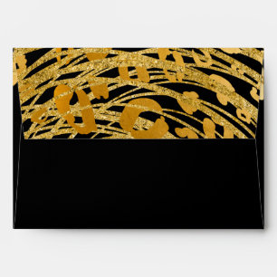 Golden Glam Cheetah Print Exotic Party Invitation Envelopes