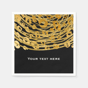 Golden Glam Cheetah Print Exotic Print Party Napkin