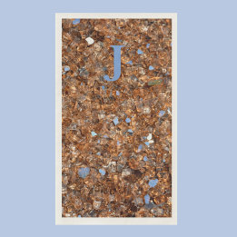 Golden Glass Bronze with Initials Napkin