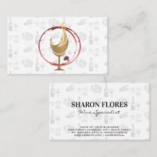 Golden Glass   Wine Stain Business Card