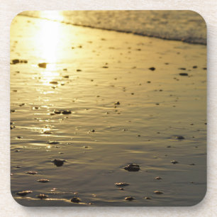 Golden Glassy Sand Coaster