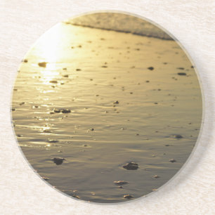 Golden Glassy Sand Coaster