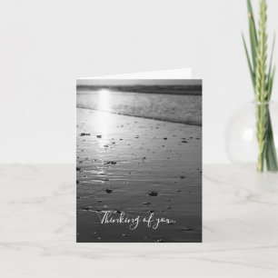 Golden Glassy Sand Grayscale Thinking Of You Card