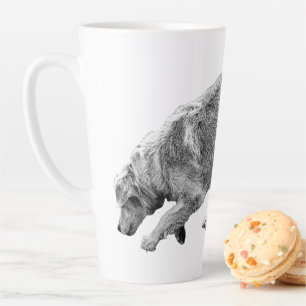 Golden Glide in Soft Winter Tones Latte Mug