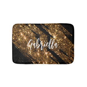 Golden Glitter Bath Mat