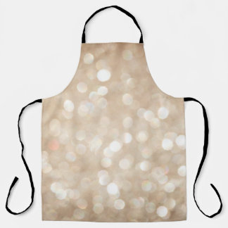 Golden glitter, blurred Christmas background. Apron