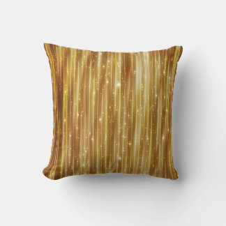 Golden Glitter: Bright Abstract Background. Cushion