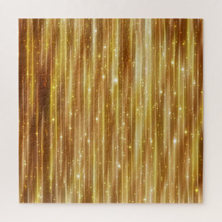 Golden Glitter: Bright Abstract Background. Jigsaw Puzzle